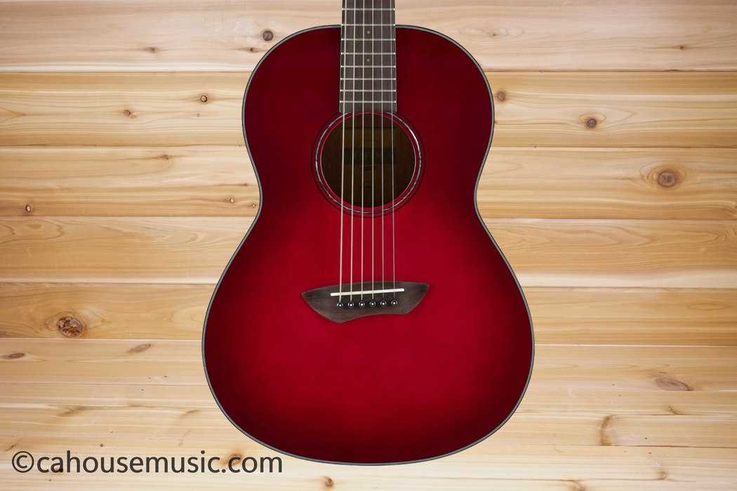 Yamaha CSF1M Crimson Red Burst Parlor Acoustic-Electric Guitar