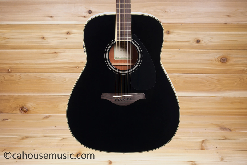 Yamaha FG-TA TransAcoustic Dreadnought Acoustic-Electric Guitar Black