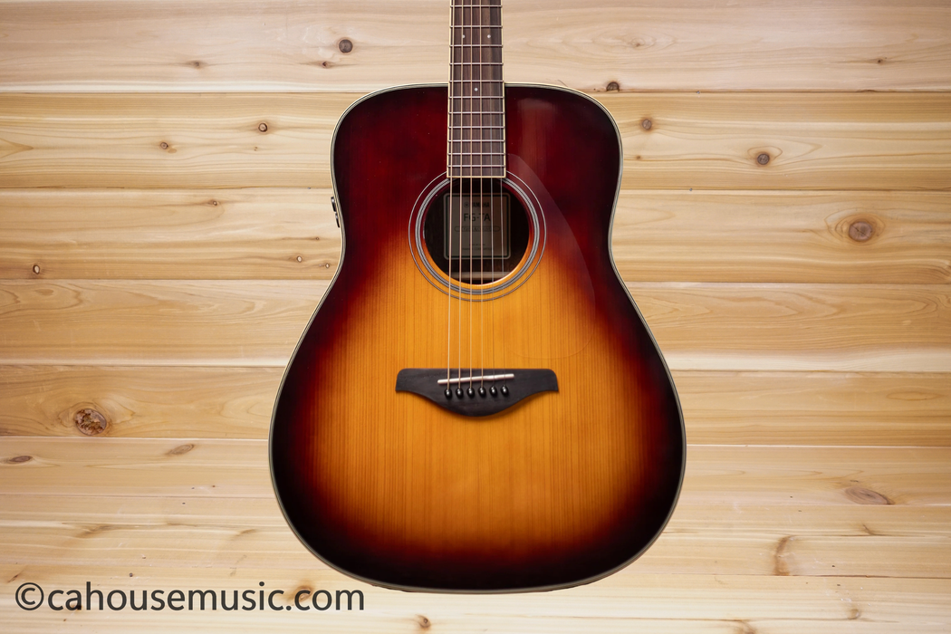 Yamaha FG-TA TransAcoustic Dreadnought Acoustic-Electric Guitar Brown Sunburst