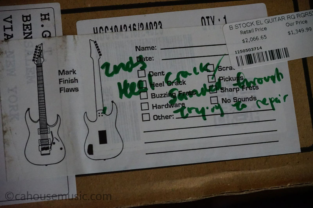 Ibanez RGR52ET-BK Axe Design Lab - Black