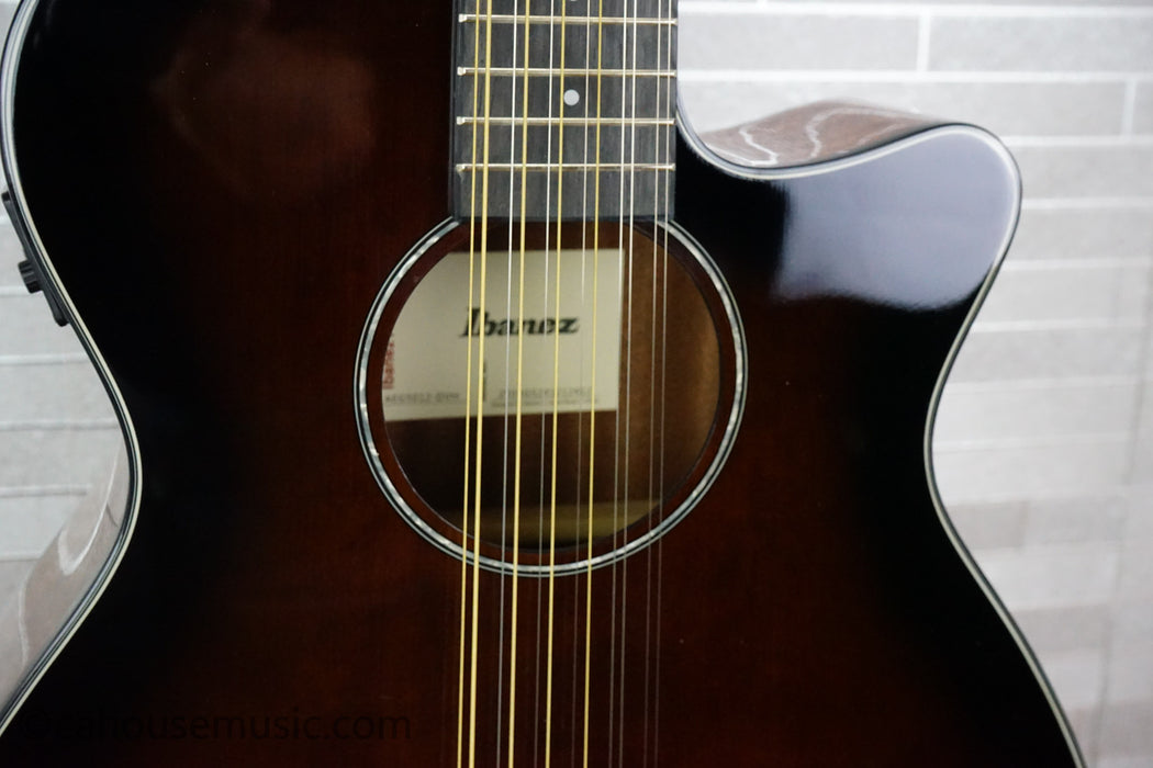 Ibanez AEG5012-DVH 12-String - Dark Violin Sunburst High Gloss