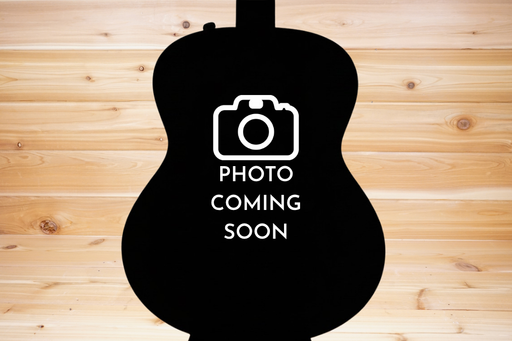 Placeholder image with 'Photo Coming Soon' text inside a guitar silhouette on a wooden background