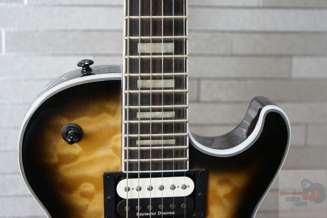 Dean Dean Thoroughbred Select Floyd Quilted Maple - Natural Black Burst