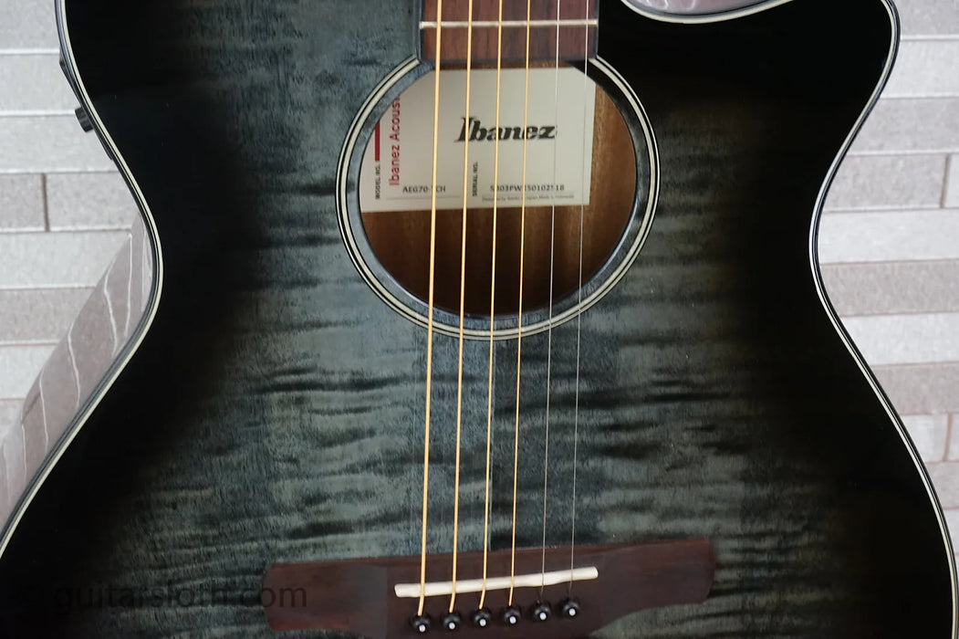 Ibanez AEG70-TCH Grand Concert - Transparent Charcoal Burst High Gloss
