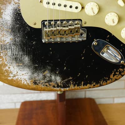 Fender Custom Shop 2025 LTD Roasted Bighead 1966 Stratocaster Super Heavy Relic - Aged Black