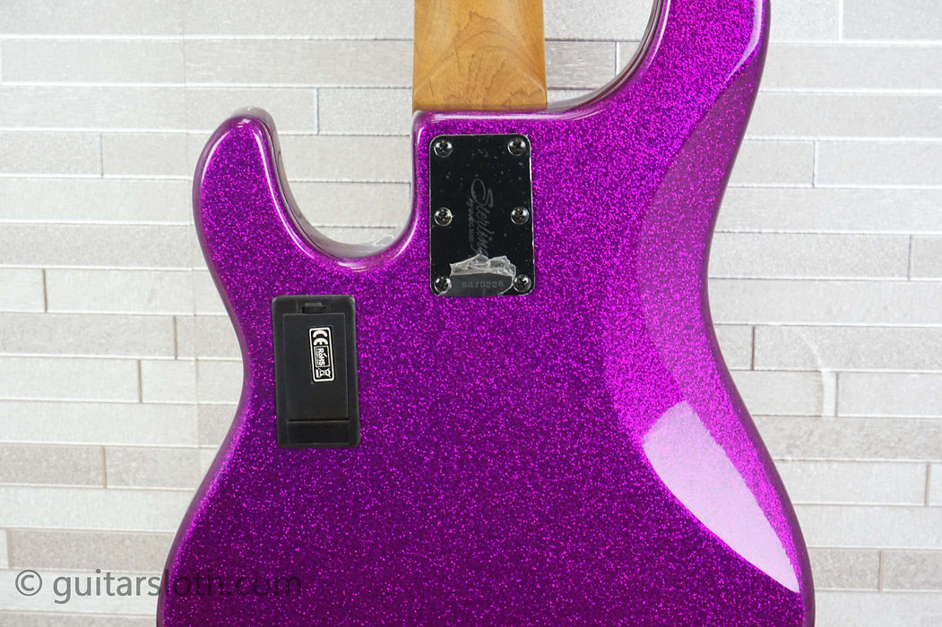 Sterling StingRay Ray35 with Roasted Maple Neck - Purple Sparkle