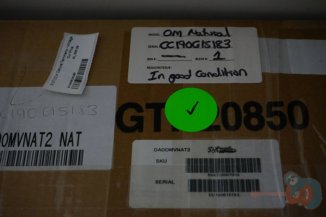 Aspen Exclusive D'Angelico Deluxe Tammany - Vintage Natural