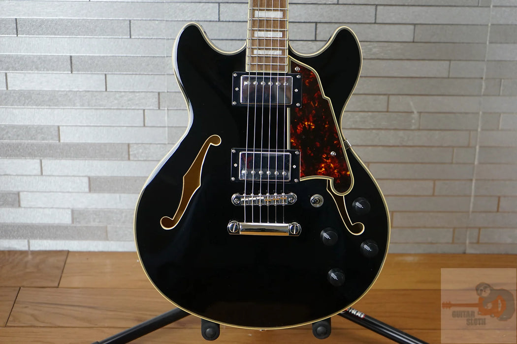 D'Angelico Premier Mini DC with Walnut Fretboard - Black