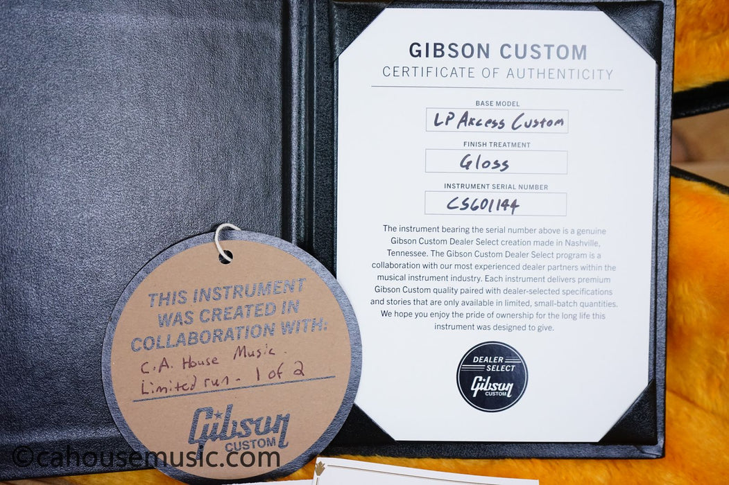 Gibson Custom Shop Les Paul Axcess Custom Figured - Charcoal Widow Burst Electric Guitar- 1 of 2