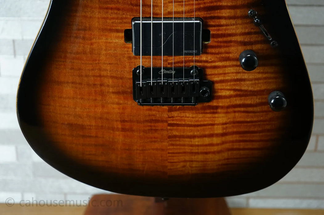 Sterling Sabre with Roasted Maple Fretboard - Cobra Burst