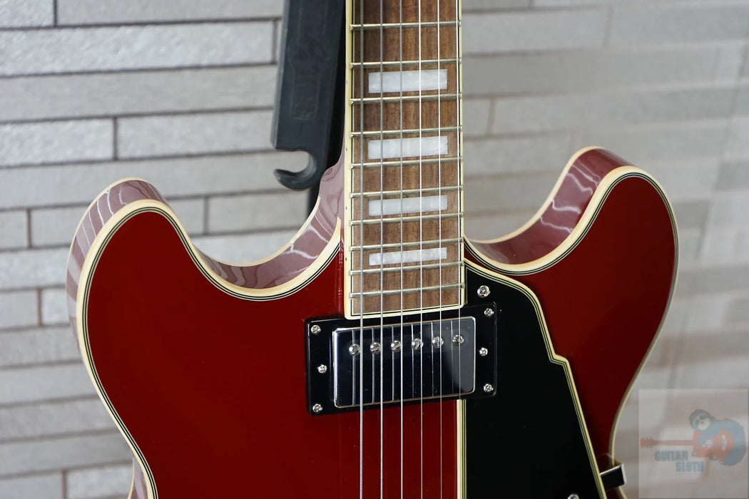 D'Angelico Premier DC Semi-Hollow Double Cutaway - Burnt Red