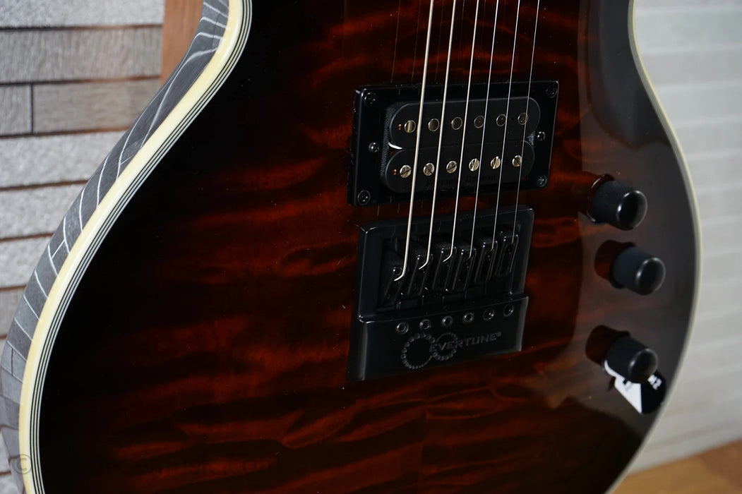 ESP LTD EC-1000 Evertune QM - Dark Brown Sunburst