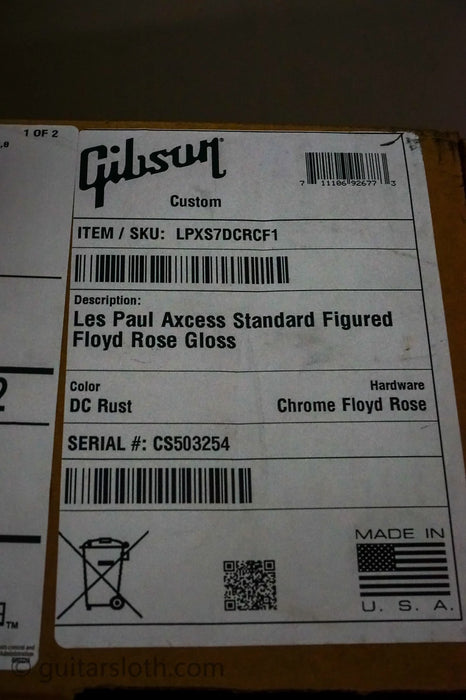 Gibson Custom Shop Les Paul Axcess Standard Figured with Floyd Rose - DC Rust