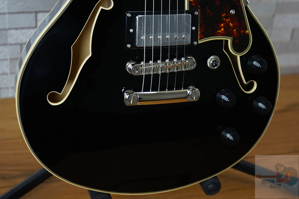 D'Angelico Premier Mini DC with Walnut Fretboard - Black