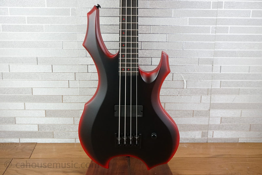 ESP LTD FL-4 Fred Leclercq Signature - Black Red Burst Satin