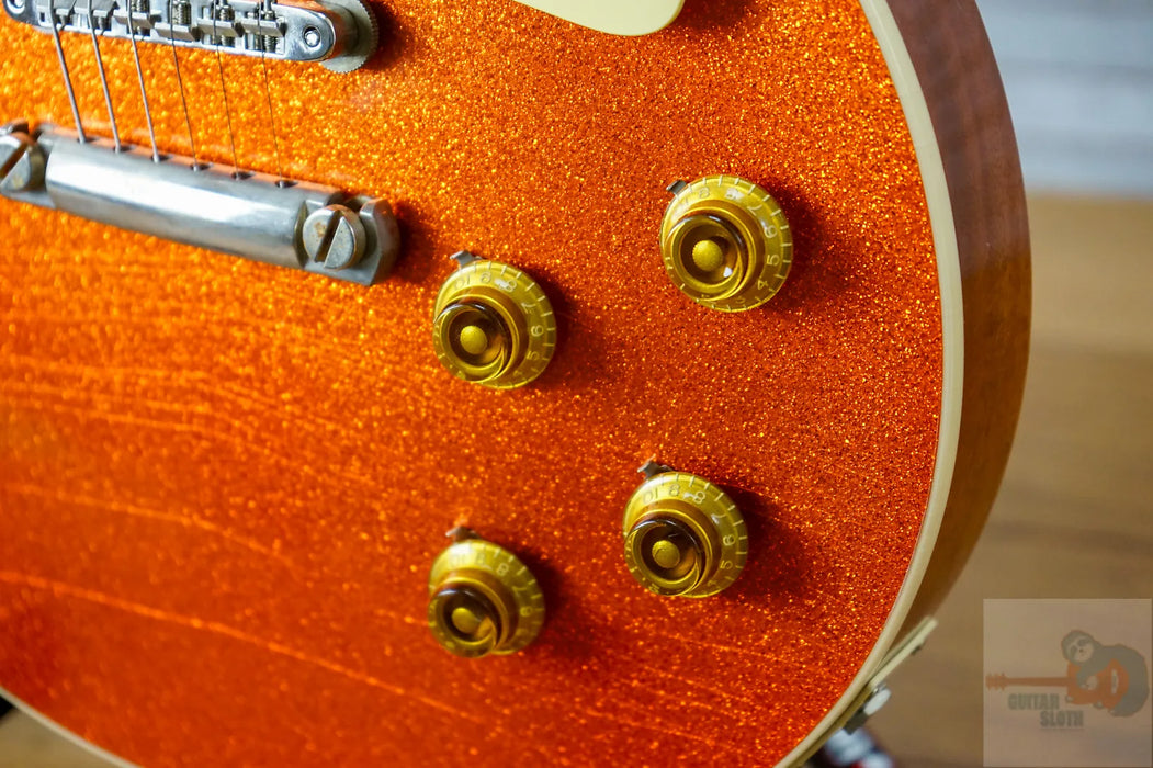 Gibson Custom Shop Murphy Lab '57 Les Paul Custom Ultra Light Aged - Orange Sparkle