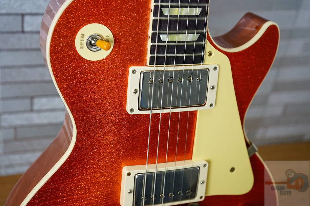 Gibson Custom Shop Murphy Lab '57 Les Paul Custom Ultra Light Aged - Orange Sparkle