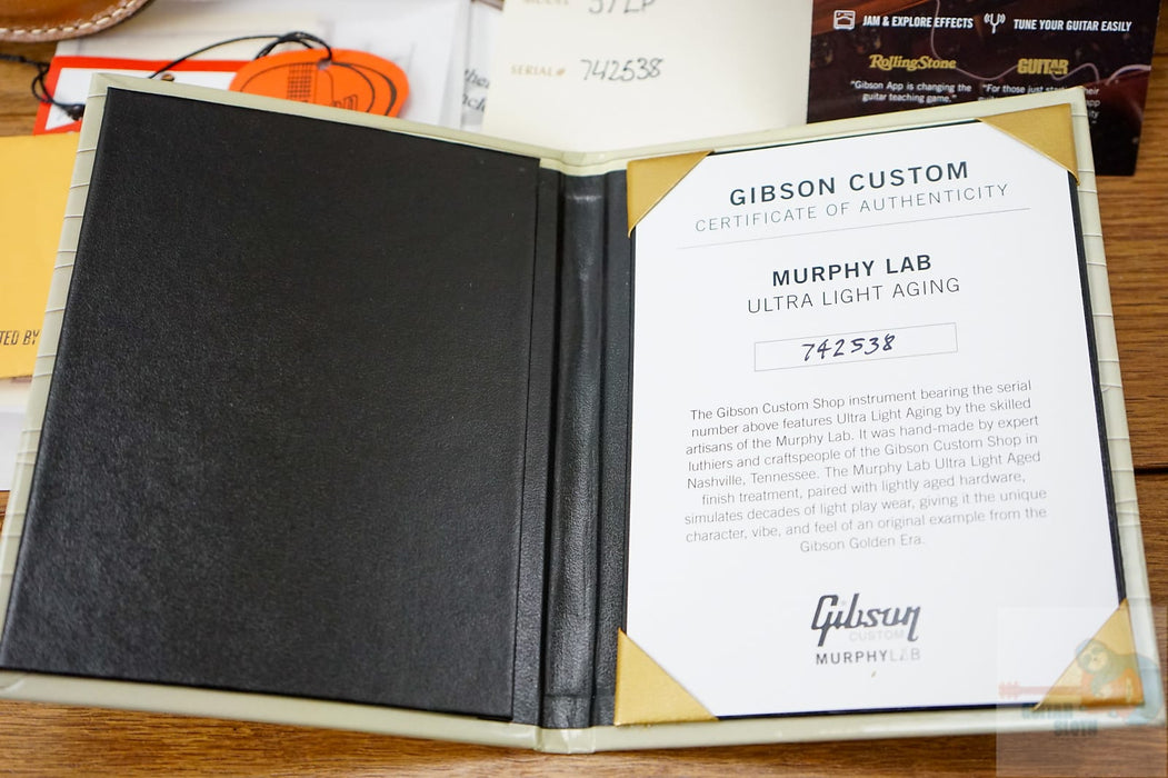 Gibson Custom Shop Murphy Lab '57 Les Paul Custom Ultra Light Aged - Orange Sparkle