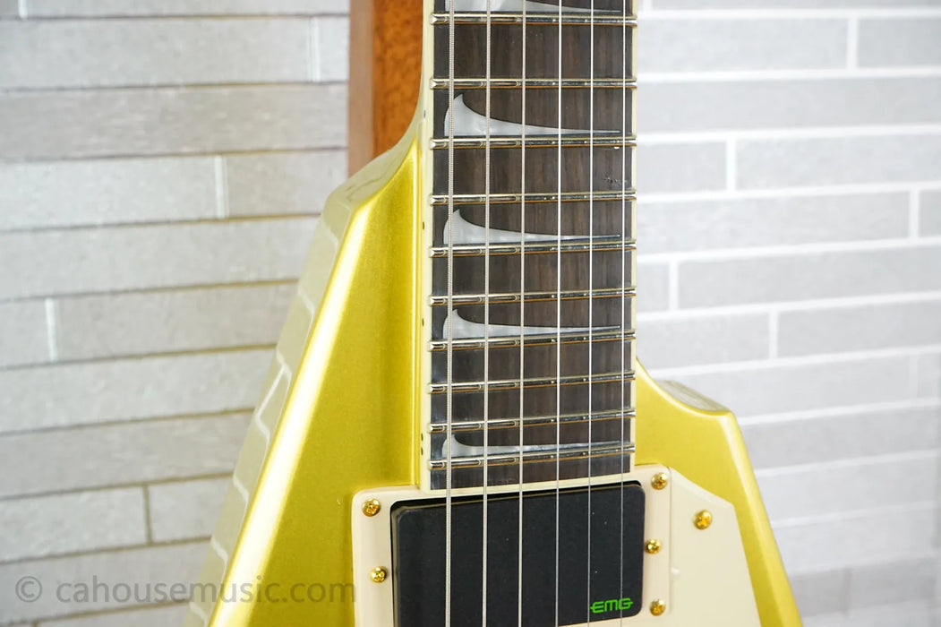 ESP LTD KH-V Kirk Hammett Signature - Metallic Gold