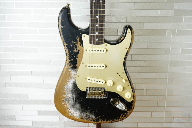 Fender Custom Shop 2025 LTD Roasted Bighead 1966 Stratocaster Super Heavy Relic - Aged Black