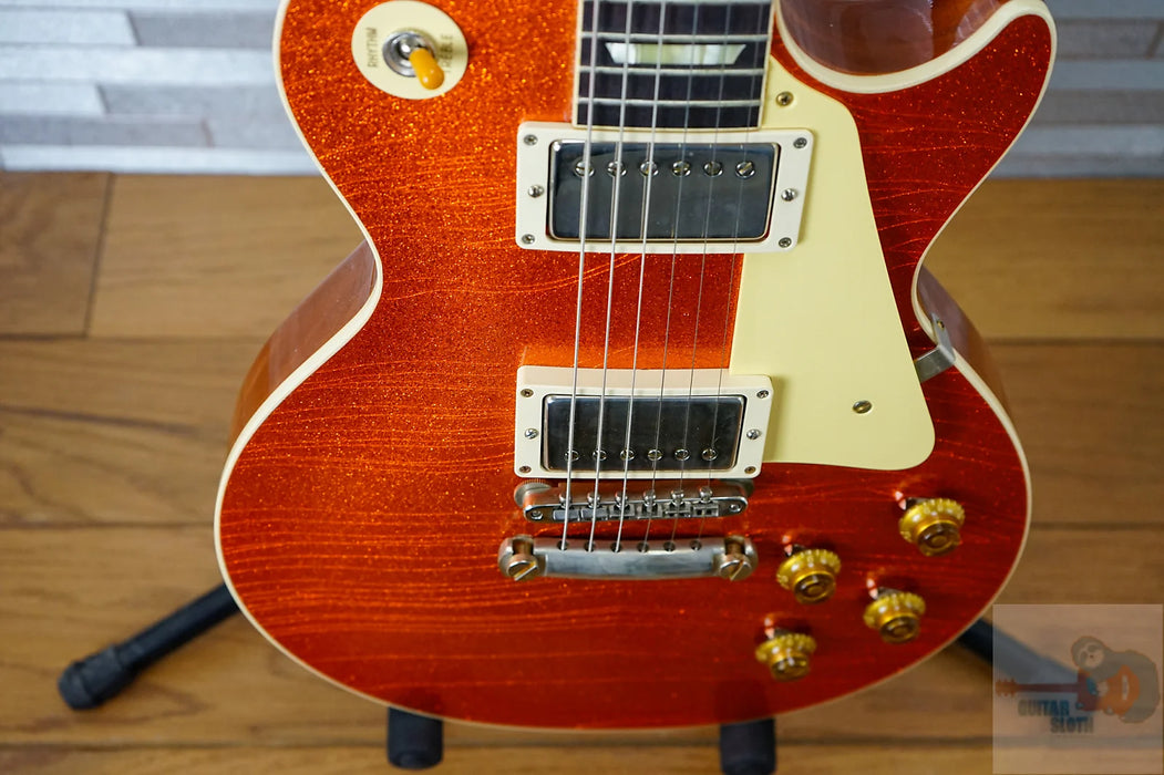 Gibson Custom Shop Murphy Lab '57 Les Paul Custom Ultra Light Aged - Orange Sparkle