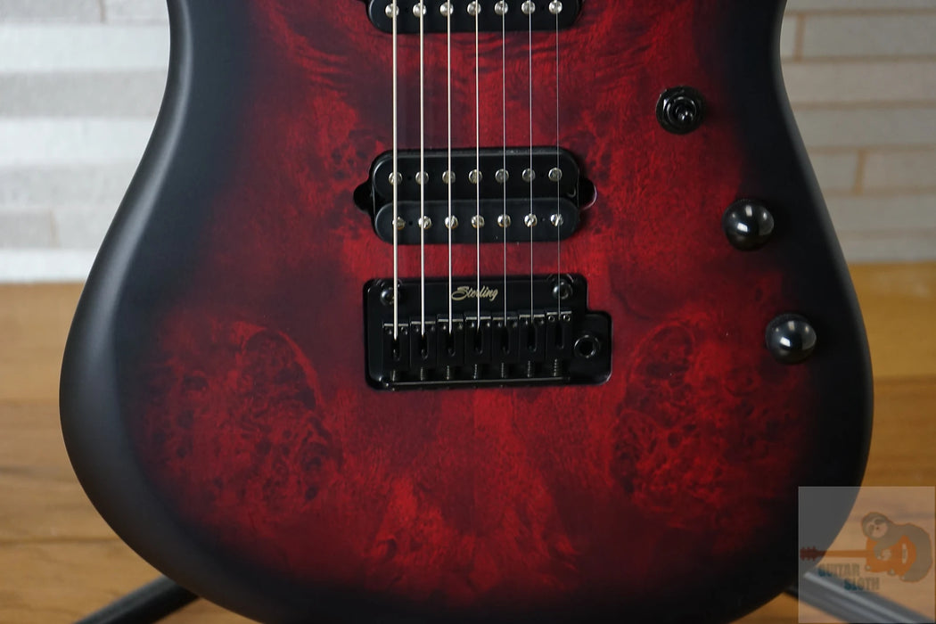 Sterling Jason Richardson Signature 7-String Cutlass - Dark Scarlet Burst Satin w/ Optional Gig Bag