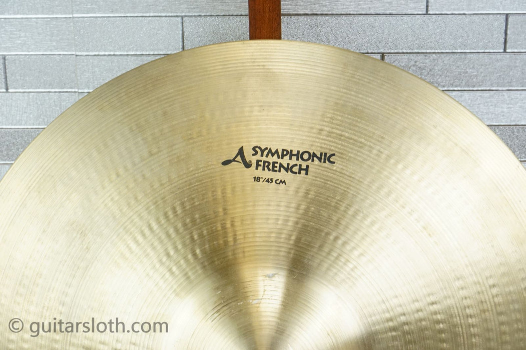 Zildjian 18" A Zildjian Symphonic French Hand Crash Cymbals (Pair)