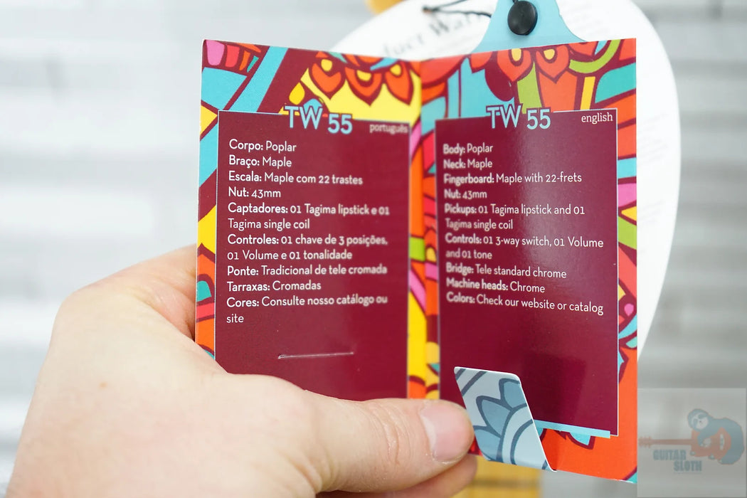 Tagima TW-55 BK LF/WH Tele Style Electric Guitar Black