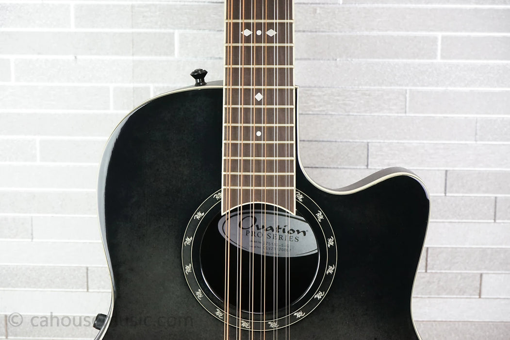 Ovation 2751AX-5-G Timeless Balladeer 12-String Deep Contour - Black