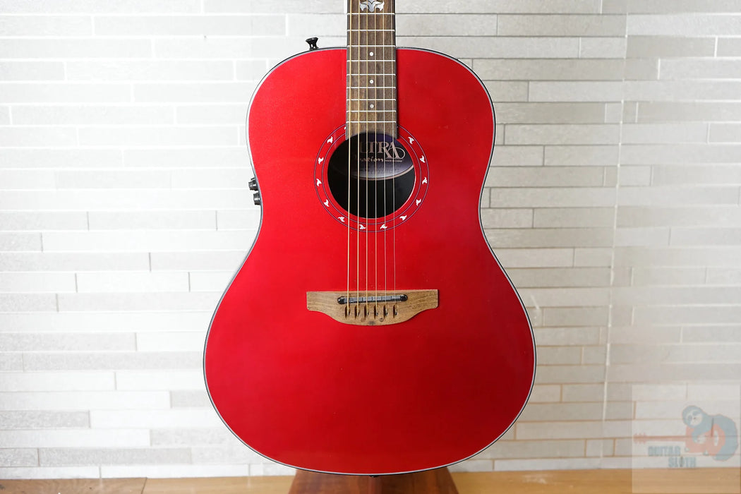 Ovation 1516 Ultra Series Mid-Depth Acoustic-Electric Guitar - Vampira Red