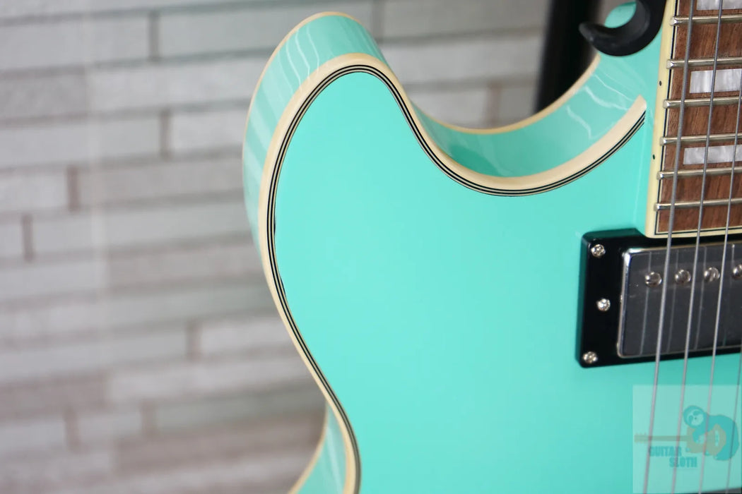 D'Angelico Premier DC Semi-Hollow Double Cutaway - Surf Green