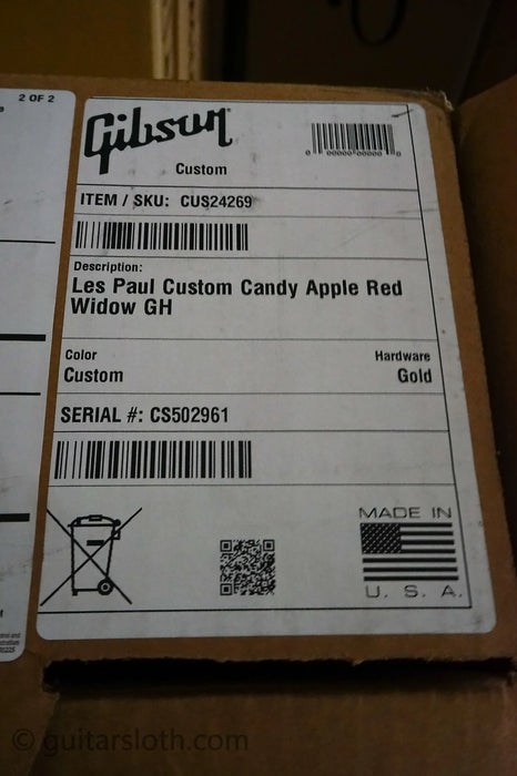Gibson Special Order Custom Shop Les Paul Custom - Candy Apple Red Widow