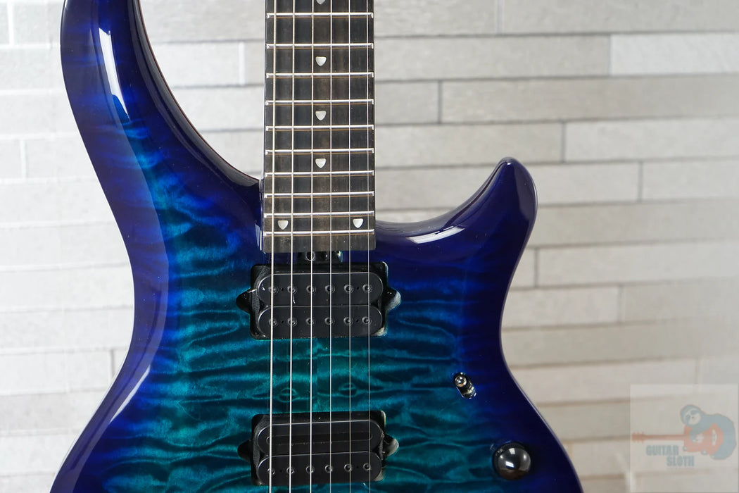 Sterling MAJ200X QM John Petrucci Signature Majesty DiMarzio - Cerulean Paradise