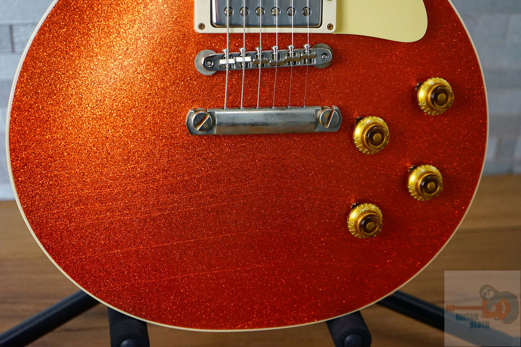 Gibson Custom Shop Murphy Lab '57 Les Paul Custom Ultra Light Aged - Orange Sparkle