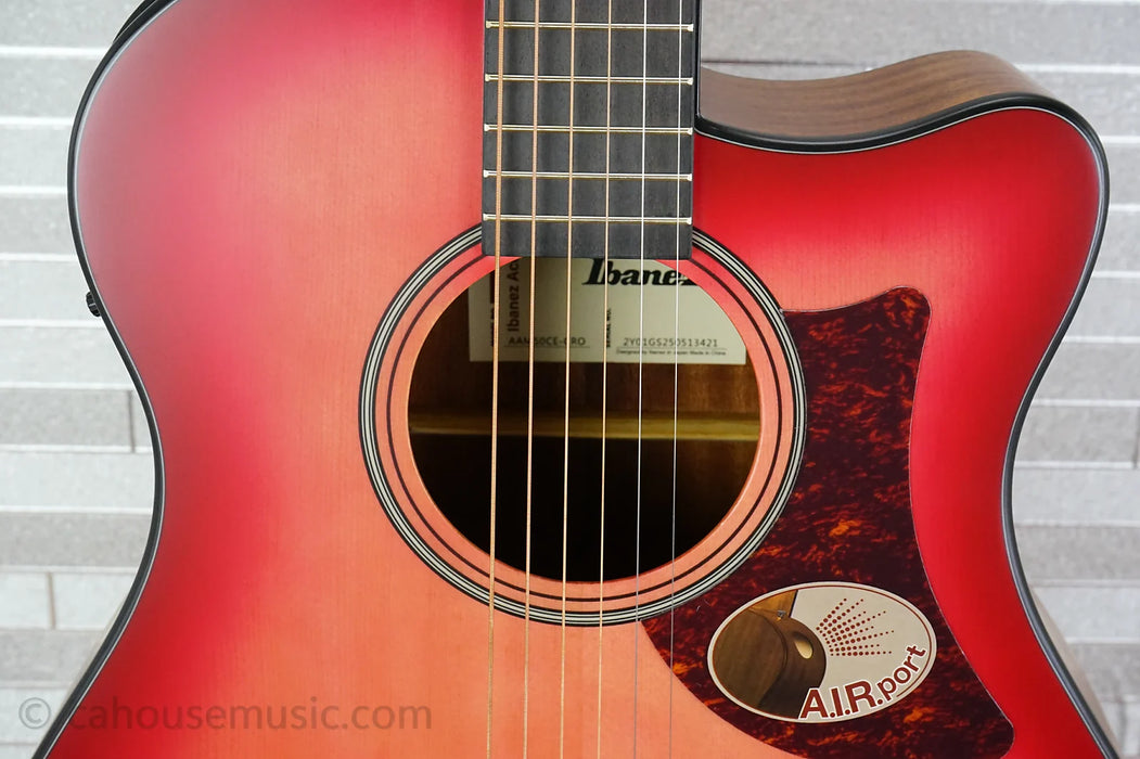 Ibanez AAM50CE-CRO Advanced Acoustic 2025 - Coral Red Burst