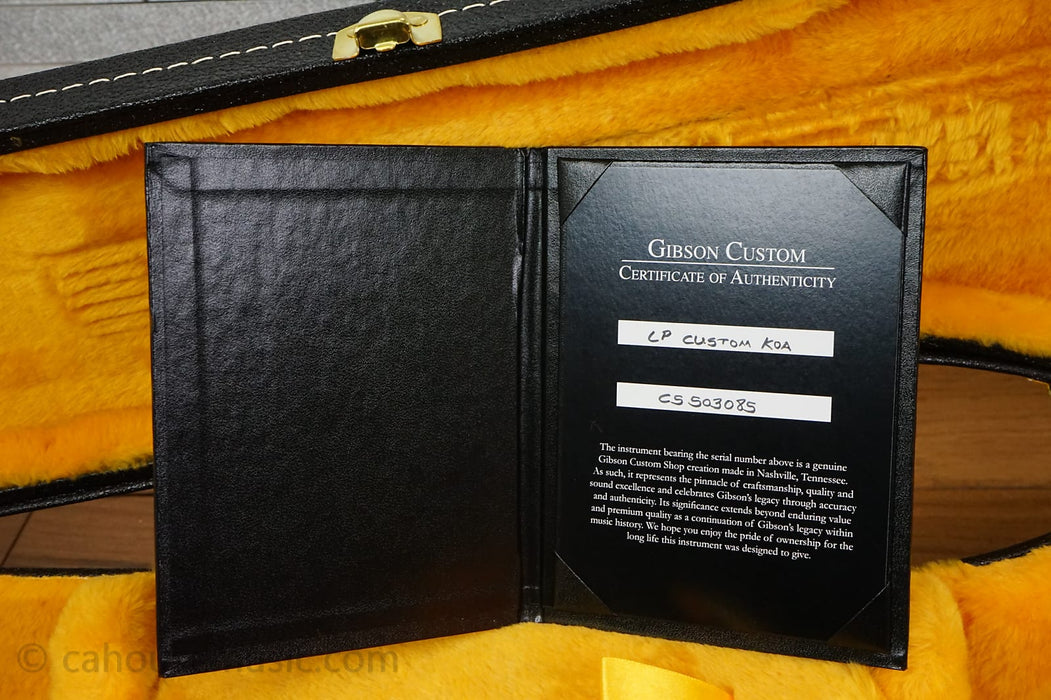 Gibson Les Paul Custom M2M Made to Measure - Figured Koa