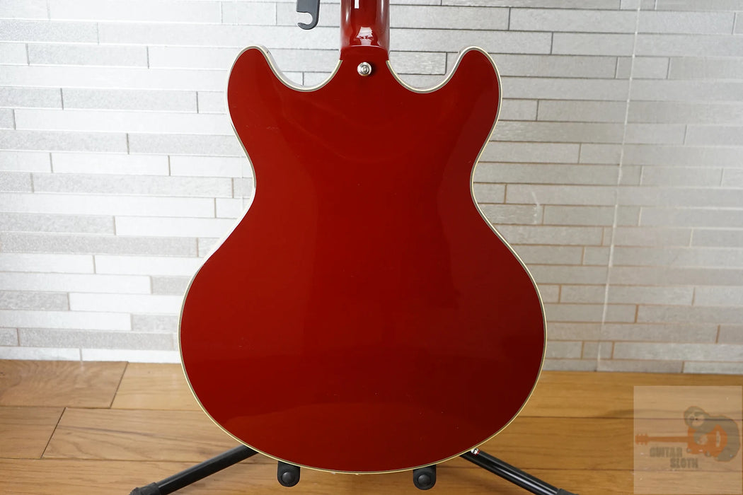 D'Angelico Premier DC Semi-Hollow Double Cutaway - Burnt Red