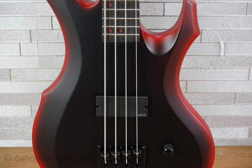 ESP LTD FL-4 Fred Leclercq Signature - Black Red Burst Satin