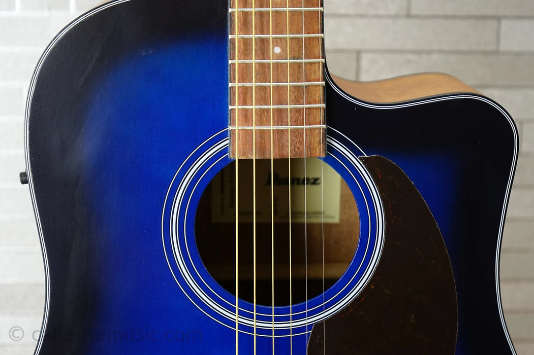 Ibanez PF50CE Open-Pore Trans Blue Sunburst