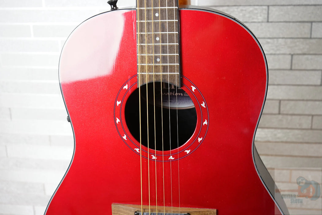 Ovation 1516 Ultra Series Mid-Depth Acoustic-Electric Guitar - Vampira Red