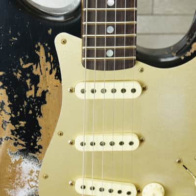 Fender Custom Shop 2025 LTD Roasted Bighead 1966 Stratocaster Super Heavy Relic - Aged Black