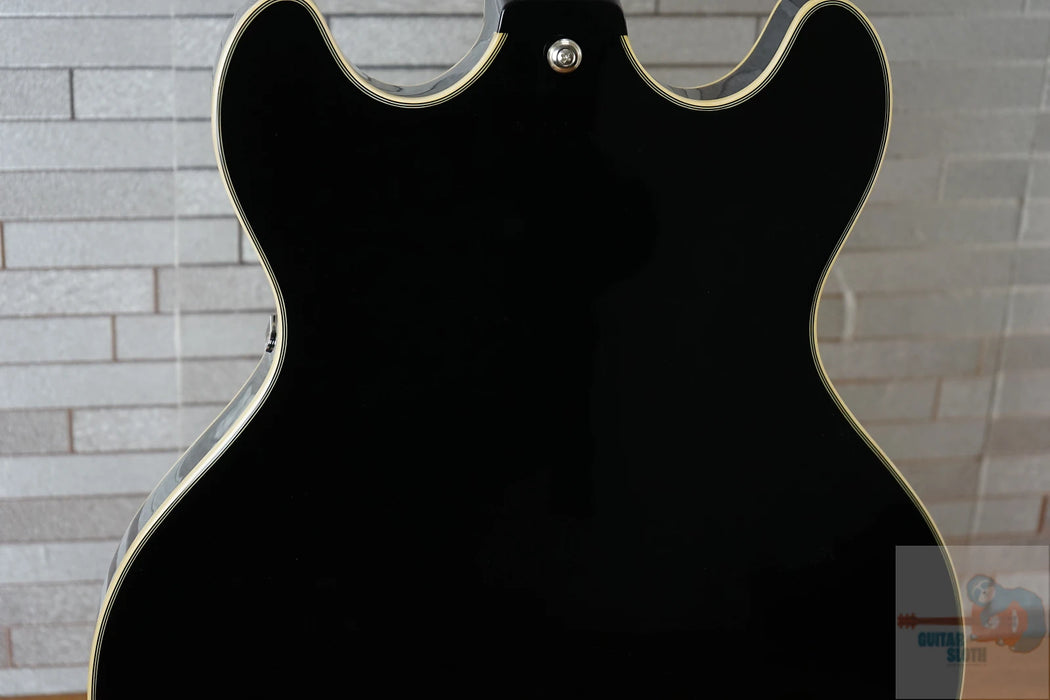 D'Angelico Premier DC Semi-Hollow Double Cutaway - Solid Black