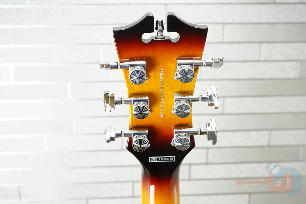 D'Angelico Premier Mini DC with Pau Ferro Fretboard - Dark Iced Tea Burst