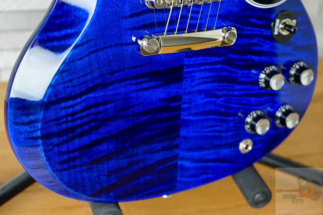 Gibson Custom Shop SG Figured Top Blue Widow Gloss