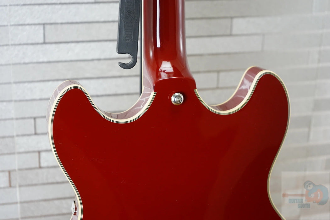 D'Angelico Premier DC Semi-Hollow Double Cutaway - Burnt Red