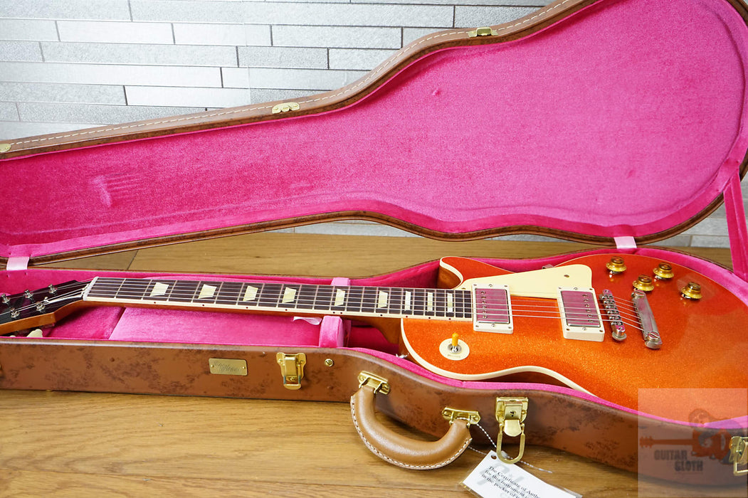 Gibson Custom Shop Murphy Lab '57 Les Paul Custom Ultra Light Aged - Orange Sparkle