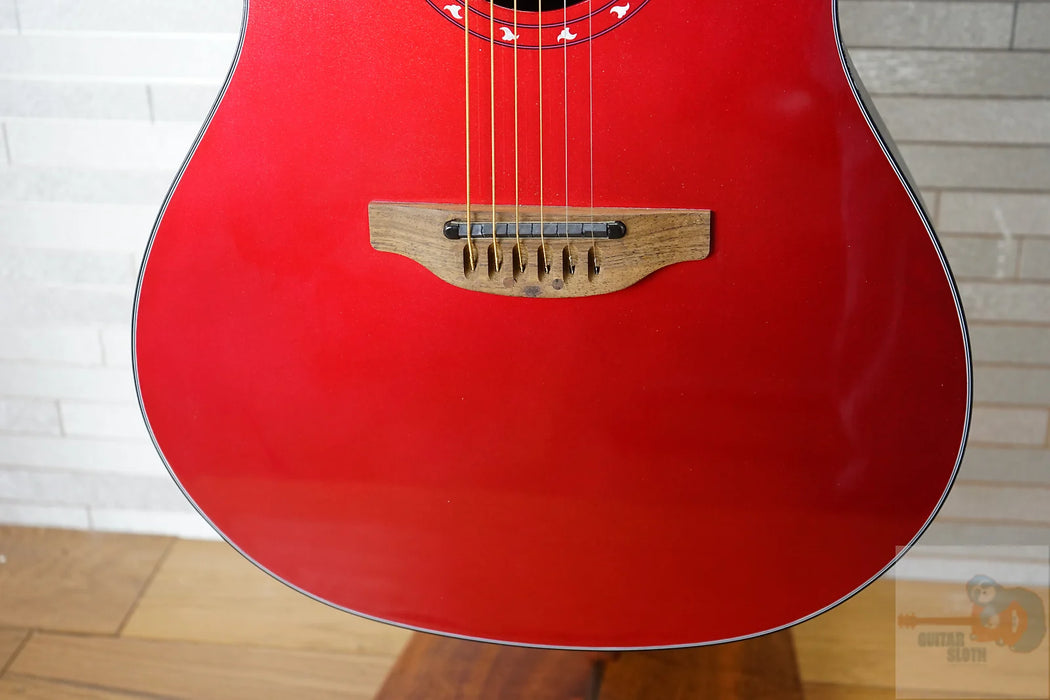 Ovation 1516 Ultra Series Mid-Depth Acoustic-Electric Guitar - Vampira Red