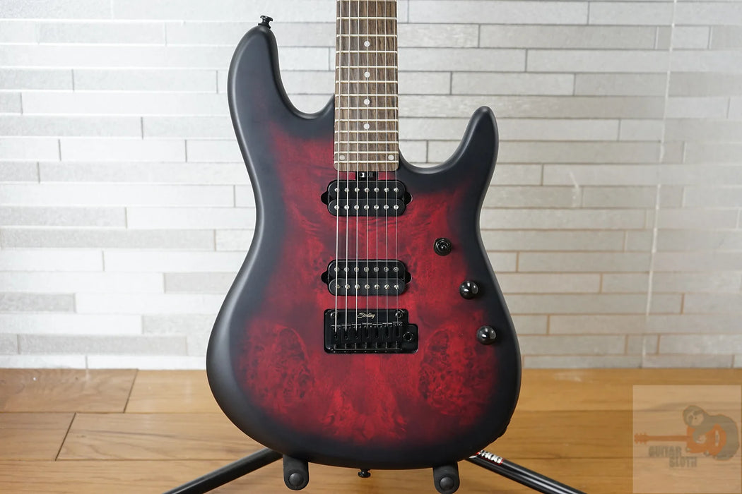 Sterling Jason Richardson Signature 7-String Cutlass - Dark Scarlet Burst Satin w/ Optional Gig Bag