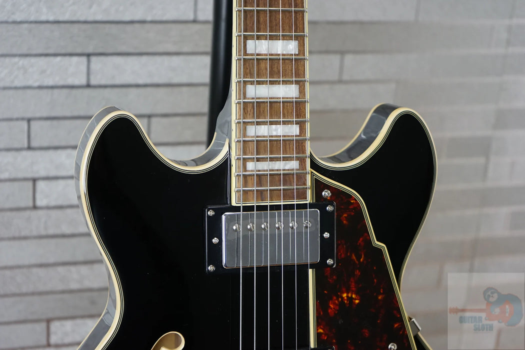 D'Angelico Premier Mini DC with Walnut Fretboard - Black