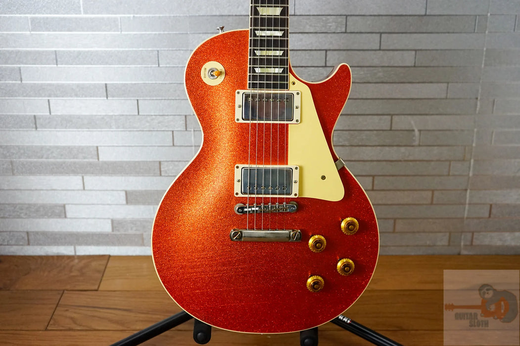 Gibson Custom Shop Murphy Lab '57 Les Paul Custom Ultra Light Aged - Orange Sparkle